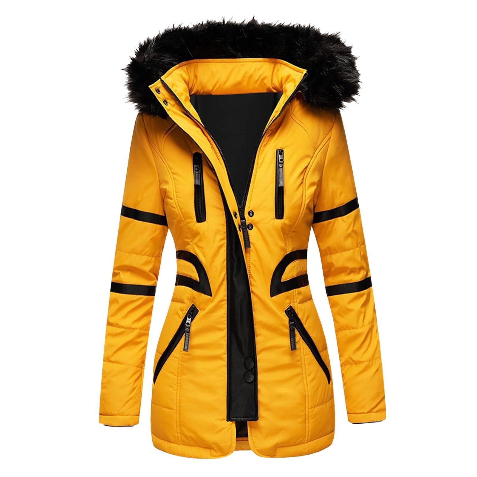 Krohn-e | Damen-Wintermantel mit Kapuze und Wolle