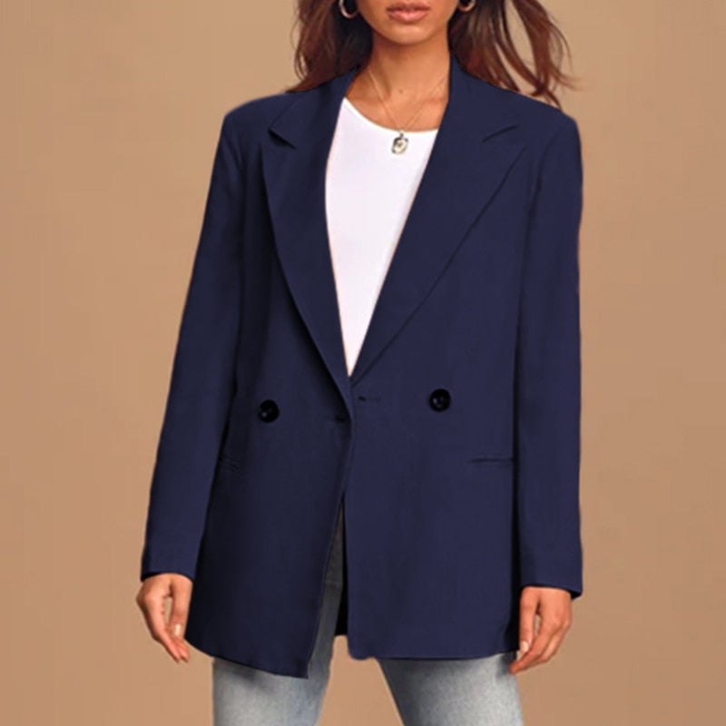 Krohn-e | Blazer - Oversized Fit - Zweireihig mit Knöpfen - Klassische Revers