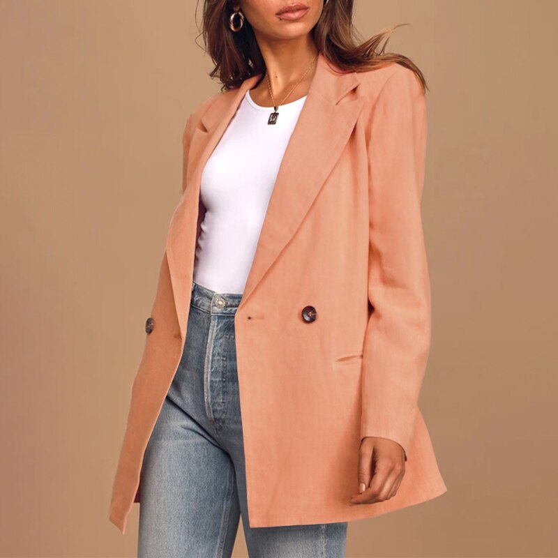 Krohn-e | Blazer - Oversized Fit - Zweireihig mit Knöpfen - Klassische Revers