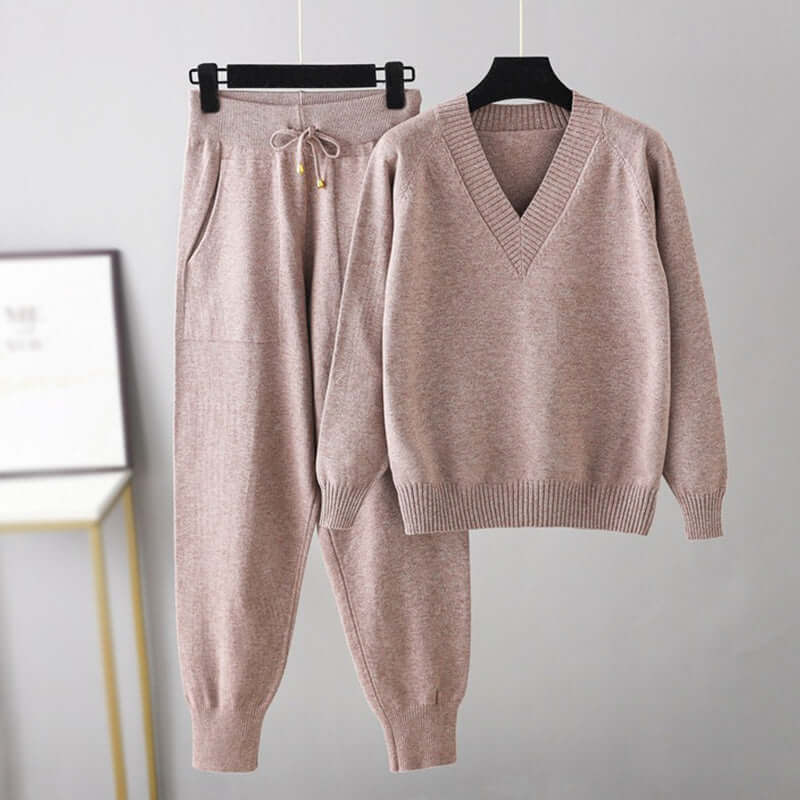 Krohn-e | Set - Bequemer Pullover und Jogginghose Loungewear Set