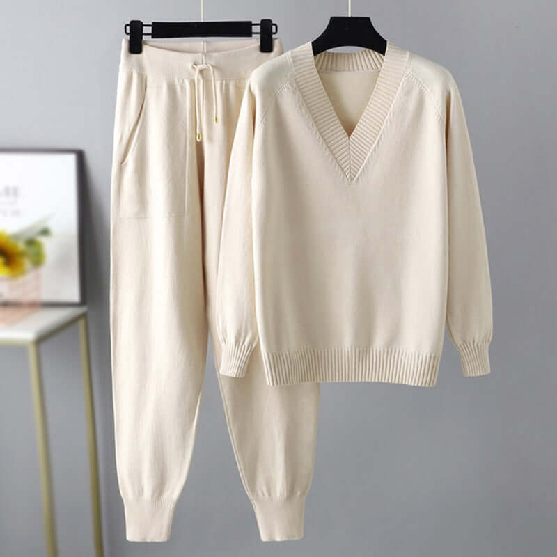 Krohn-e | Set - Bequemer Pullover und Jogginghose Loungewear Set