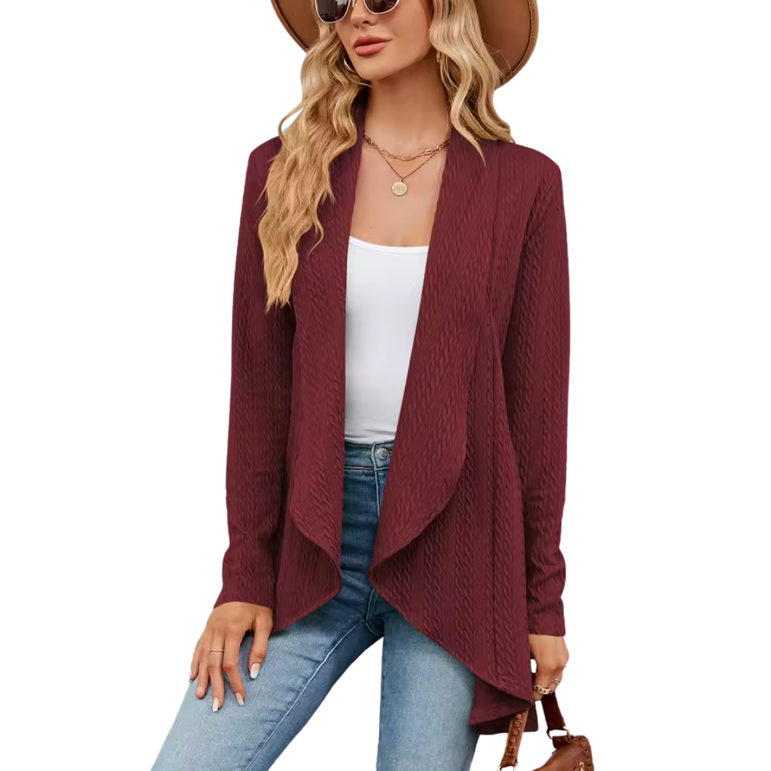 Krohn-e | Cardigan - Damen Herbst Stilvoll Langarm Cardigan