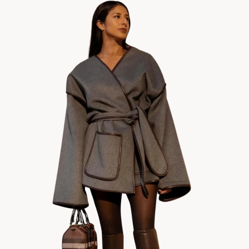 Krohn-e | Taillierte Damenjacke mit Schickem Gürteldesign