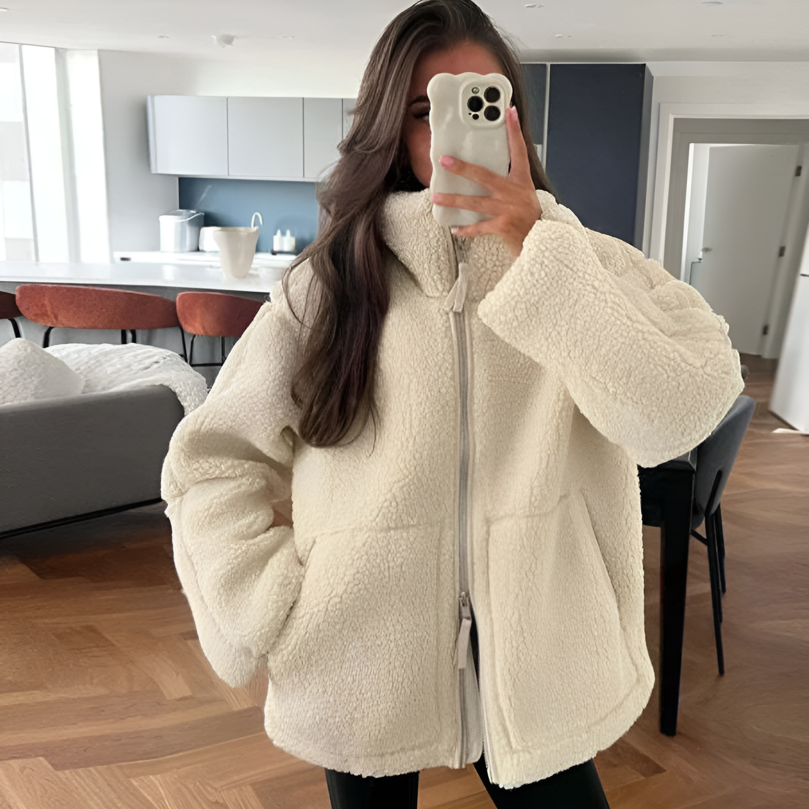 Krohn-e | Lam Fleec Winterjack für Damen
