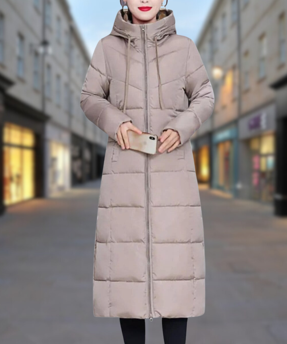 Krohn-e | Lange Winter Baumwolljacke Mittellang Dicke Daunenjacke
