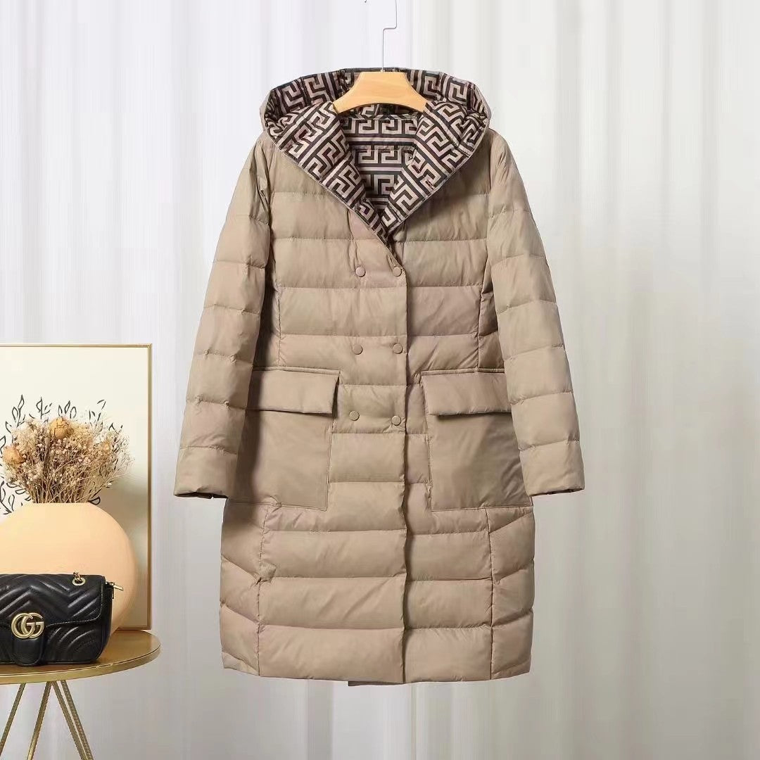 Krohn-e | Gefütterte Kapuzenwinterjacke für Damen