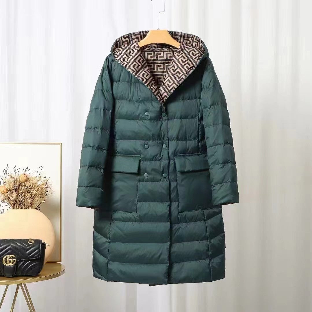 Krohn-e | Gefütterte Kapuzenwinterjacke für Damen