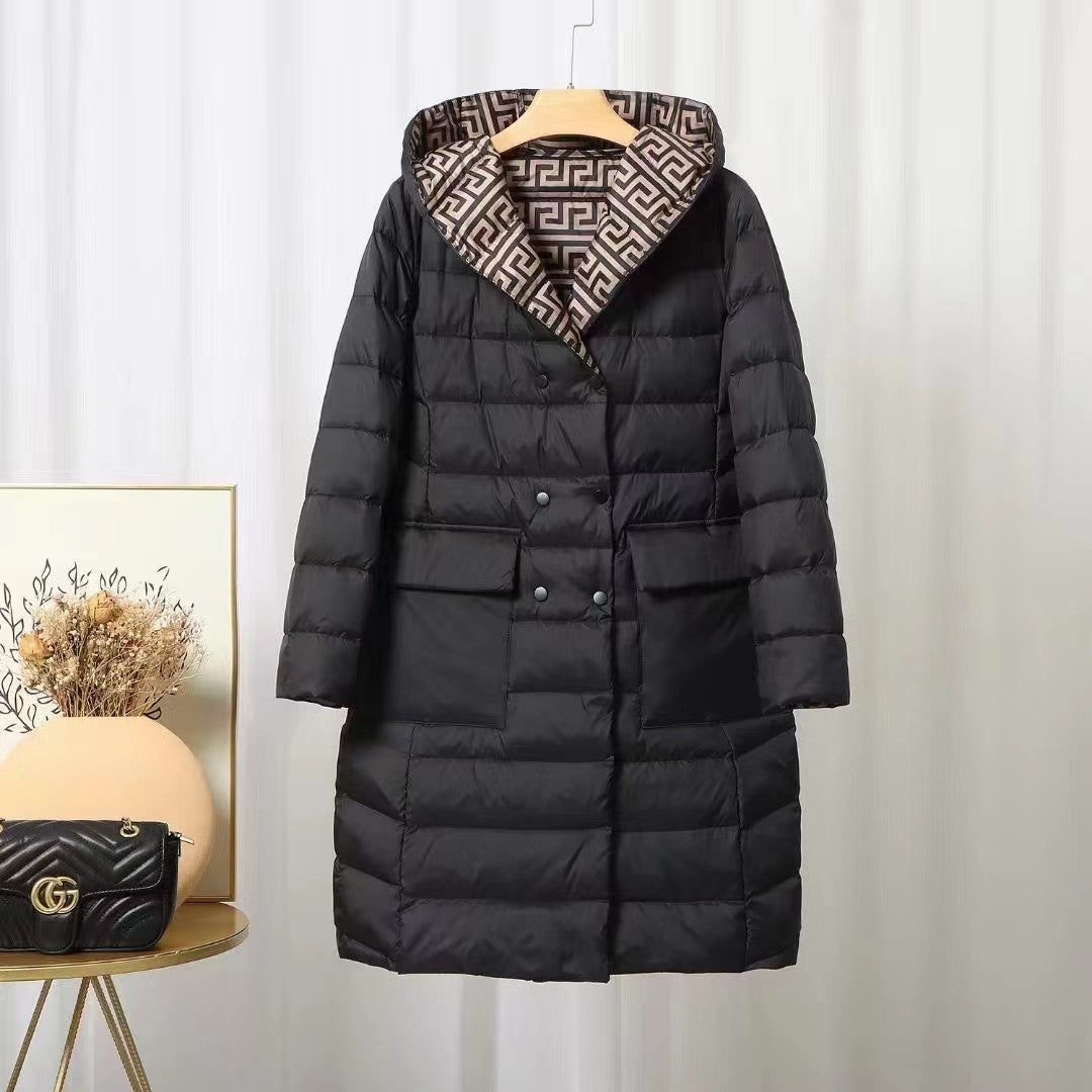 Krohn-e | Gefütterte Kapuzenwinterjacke für Damen