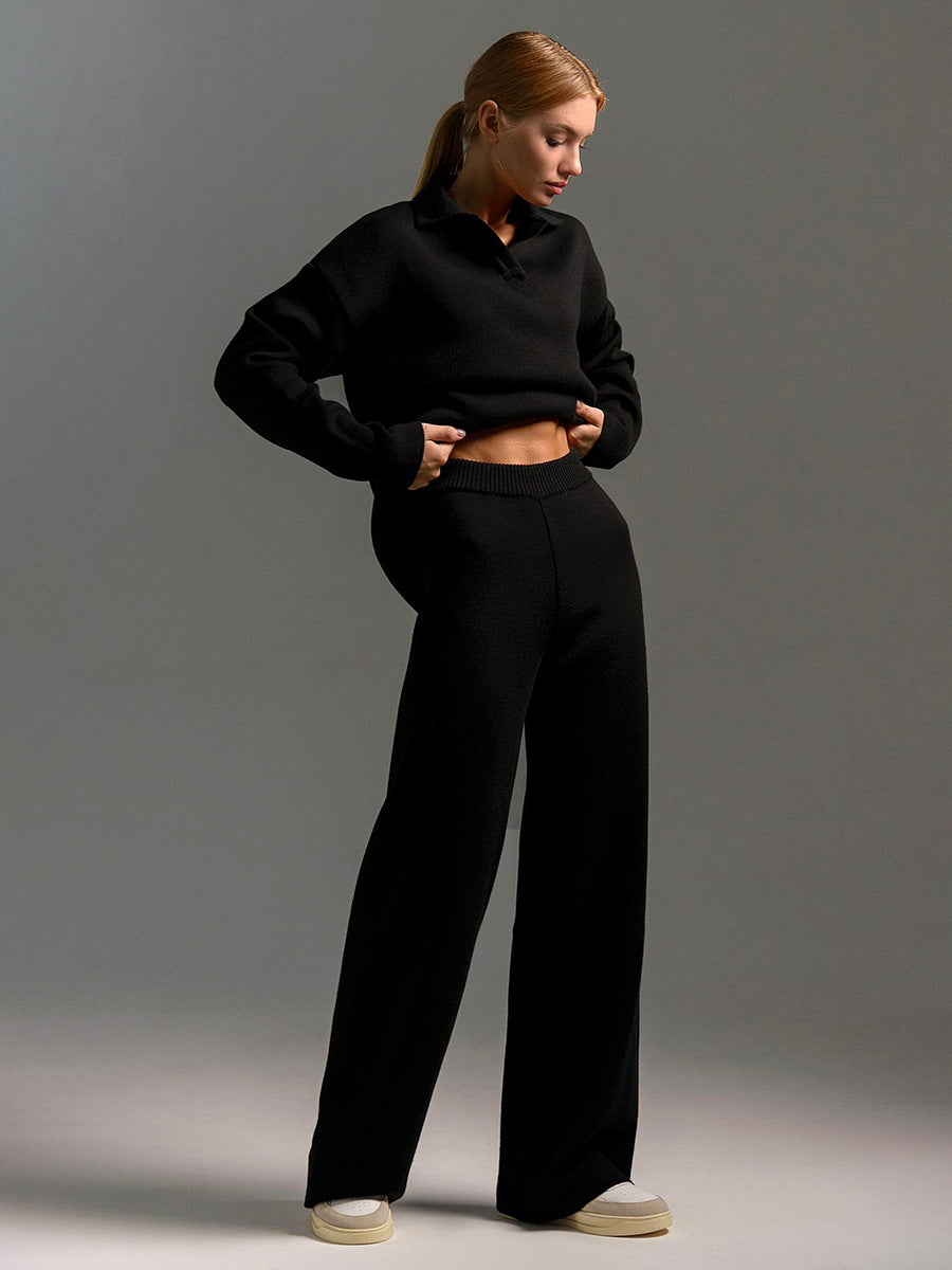 Krohn-e | Lounge Satz mit Weiten Hose und Poloshirt