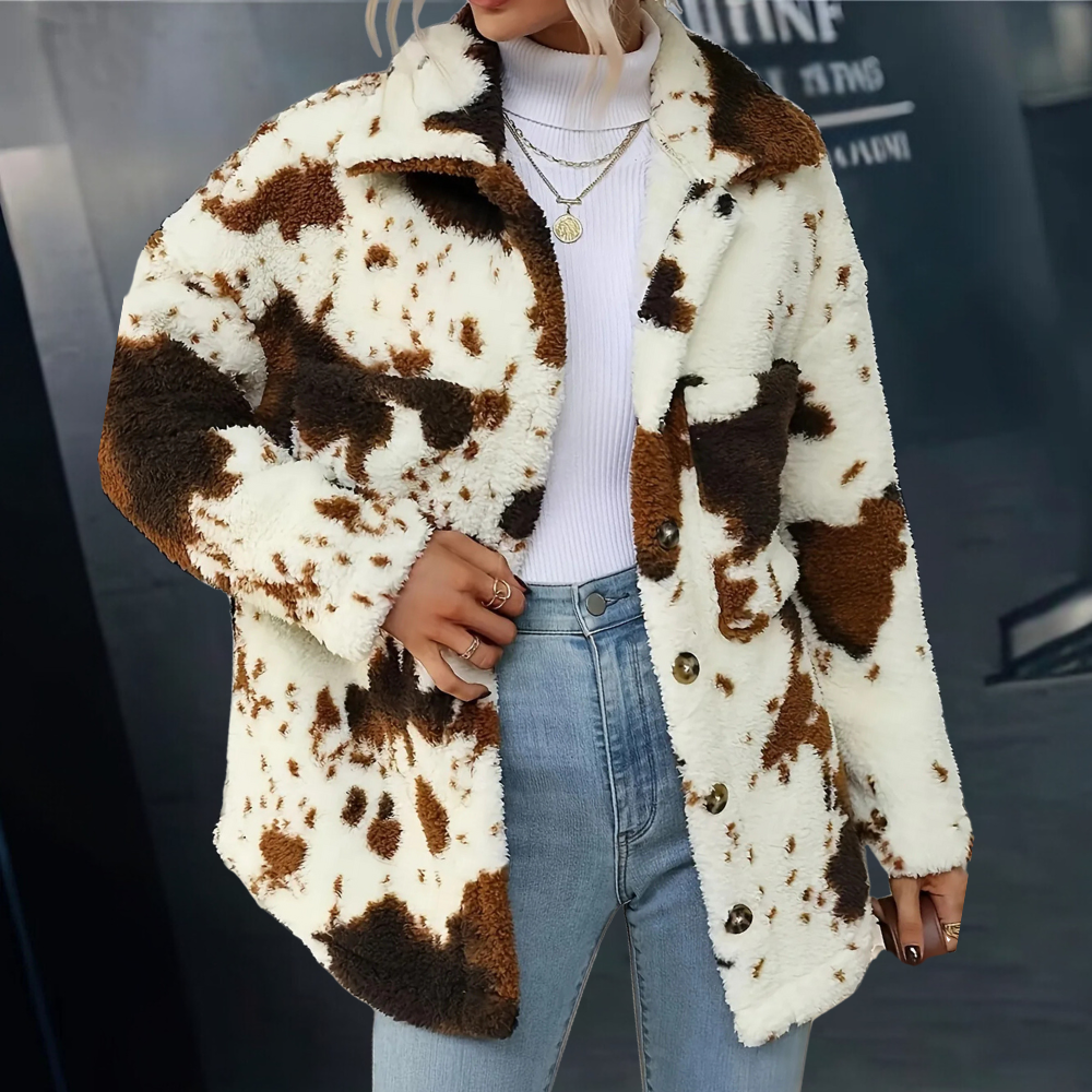 Krohn-e | Plüsch Winterjacke für Frauen