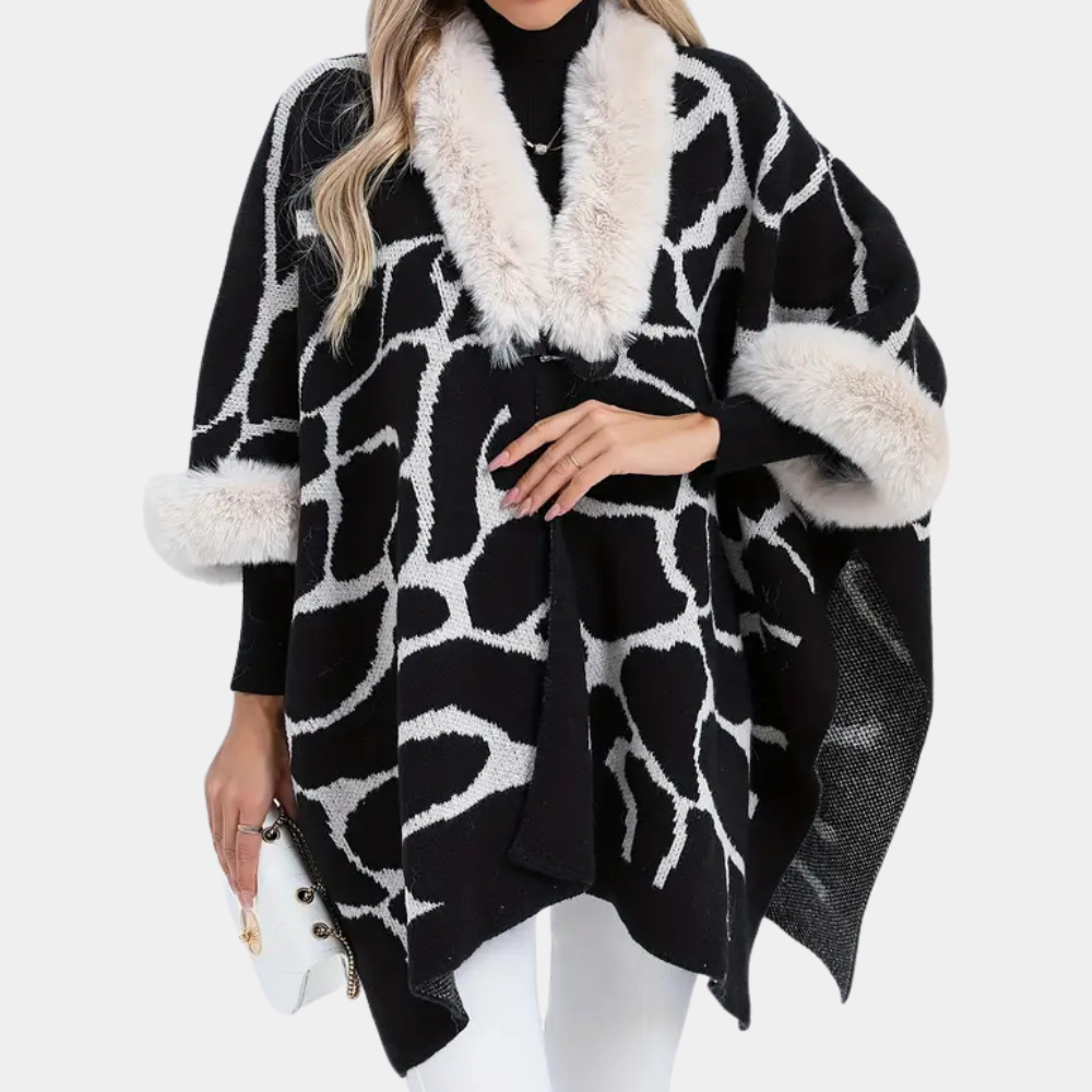 Krohn-e | Stylischer fluffiger Mantel für Damen für die Herbstsaison - Krohn-e
