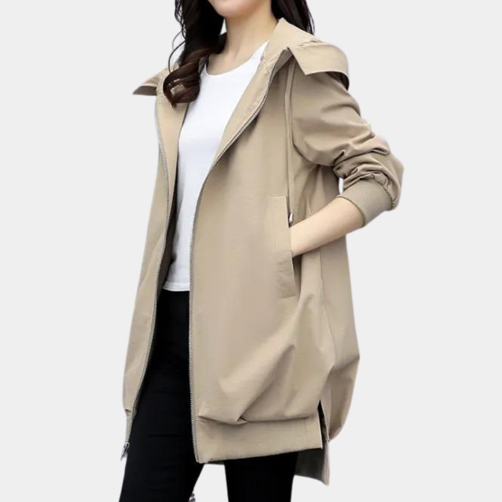 Krohn-e | Moderne Lange Jacke für Damen für den Herbst