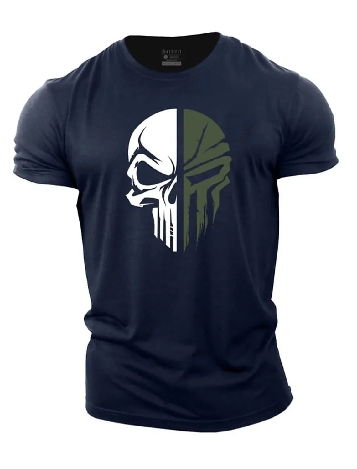 Militär-Shirt für Herren mit Totenkopf