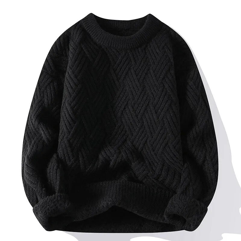 Herren-Strickpullover im klassischen, lockeren Schnitt