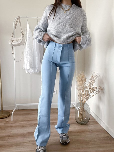 Krohn-e | Gerade Hose mit Hoher Taille