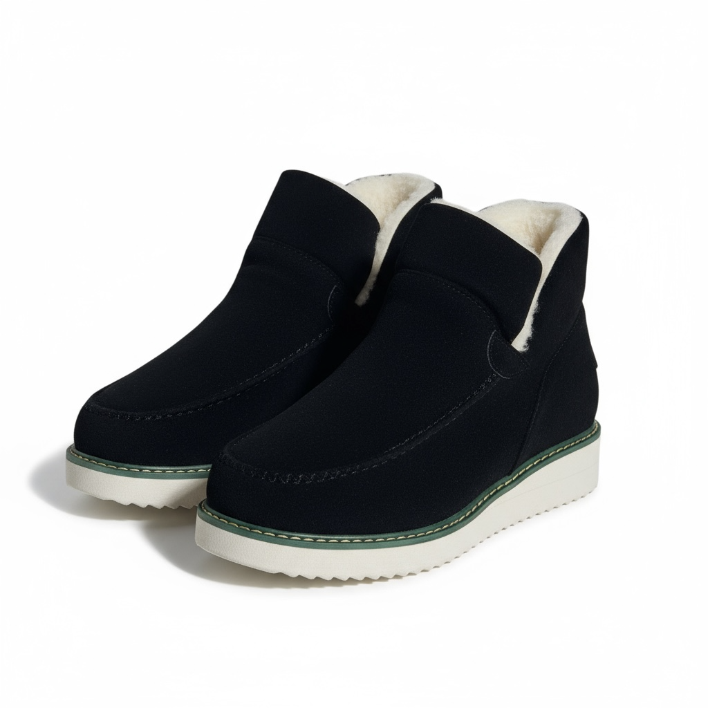 KROHN-E Damen Ankle-Boots Gepolstert Schwarz