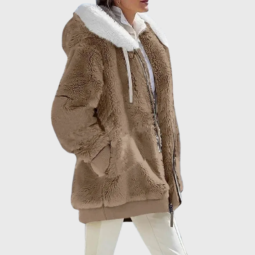 KROHN-E Damen Winterjacke Isolierung Kapuze Verstellbar