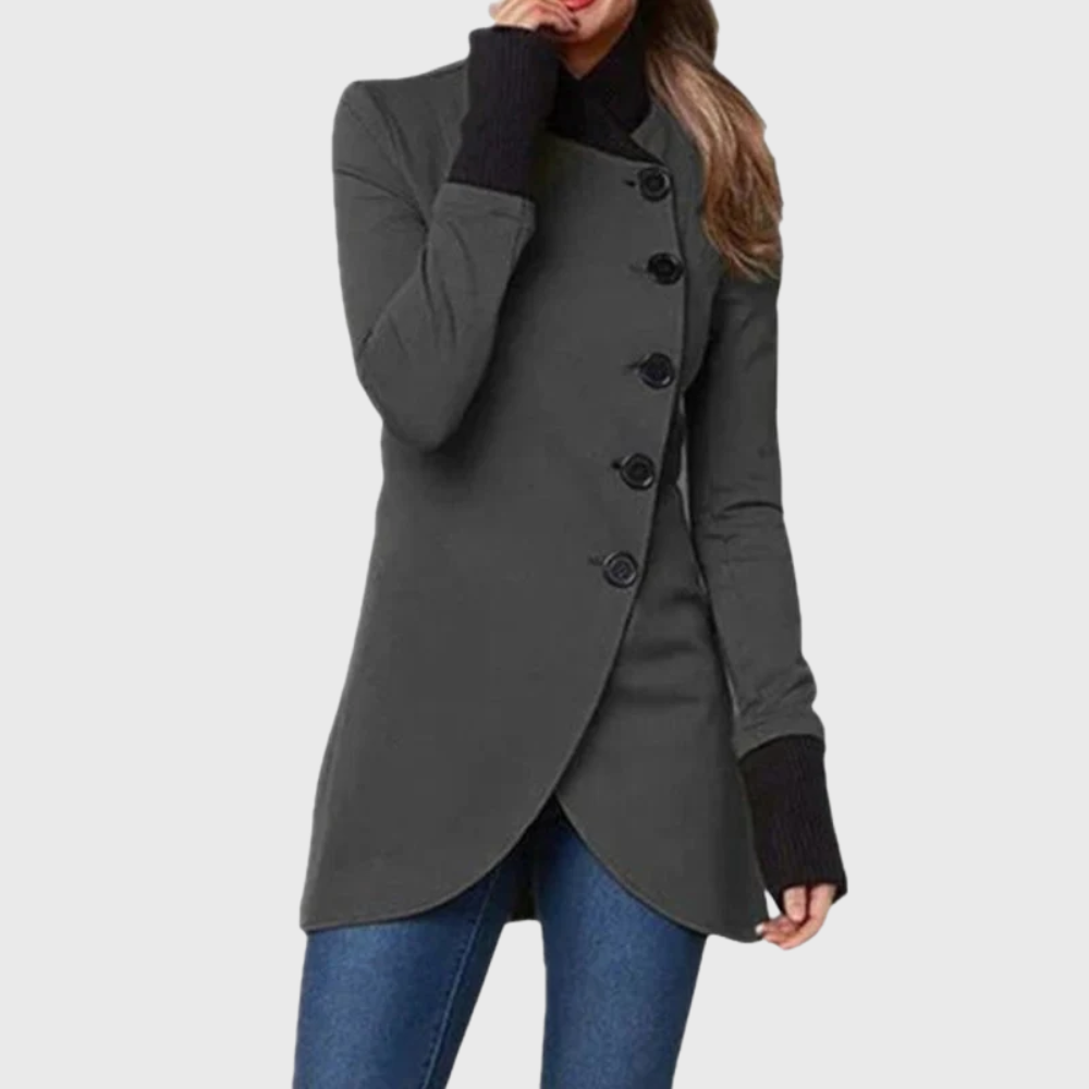 KROHN-E Damen Wintermantel Isoliert Kapuze Tailliert Elegant Warm