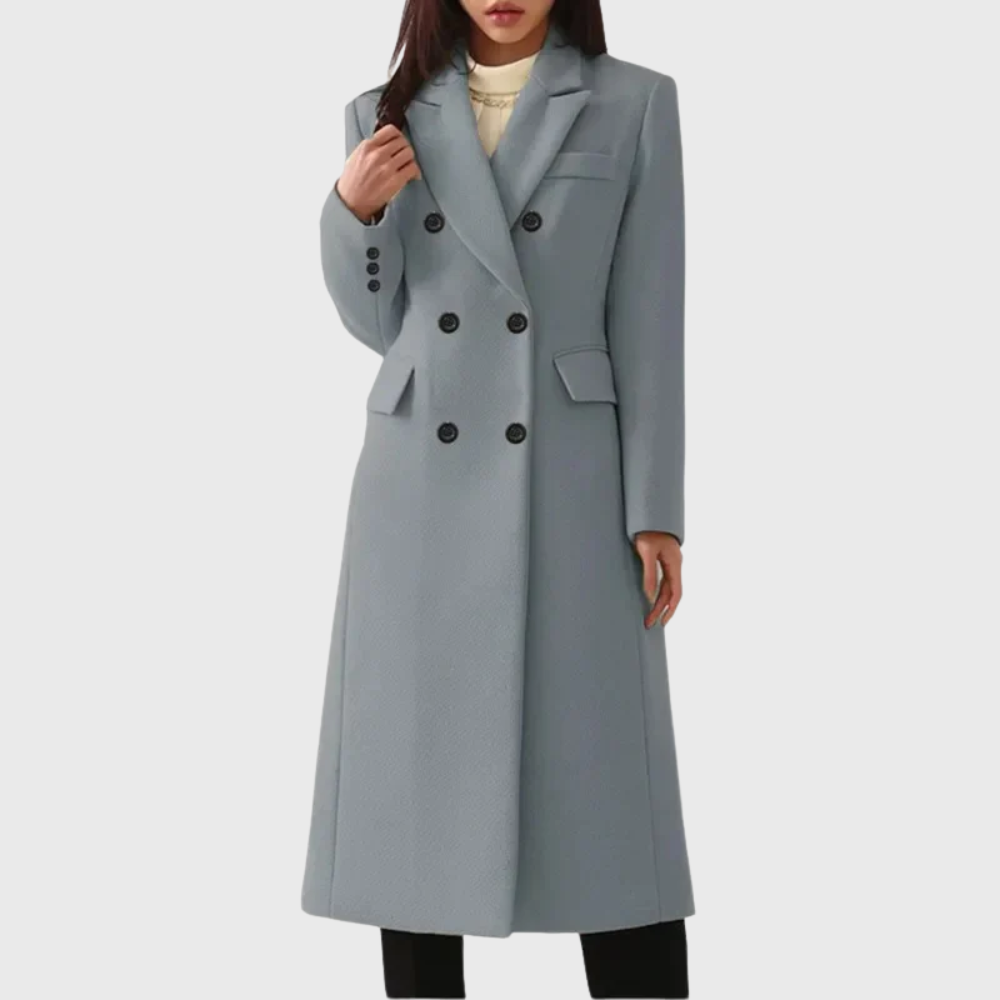 KROHN-E Damen Wintermantel Tailliert Lange Jacke Warm