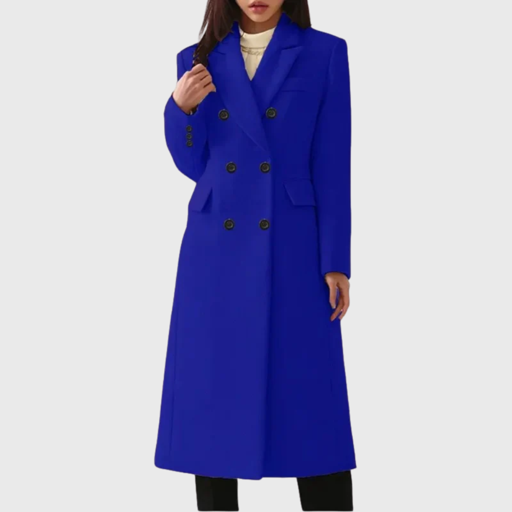 KROHN-E Damen Wintermantel Tailliert Lange Jacke Warm