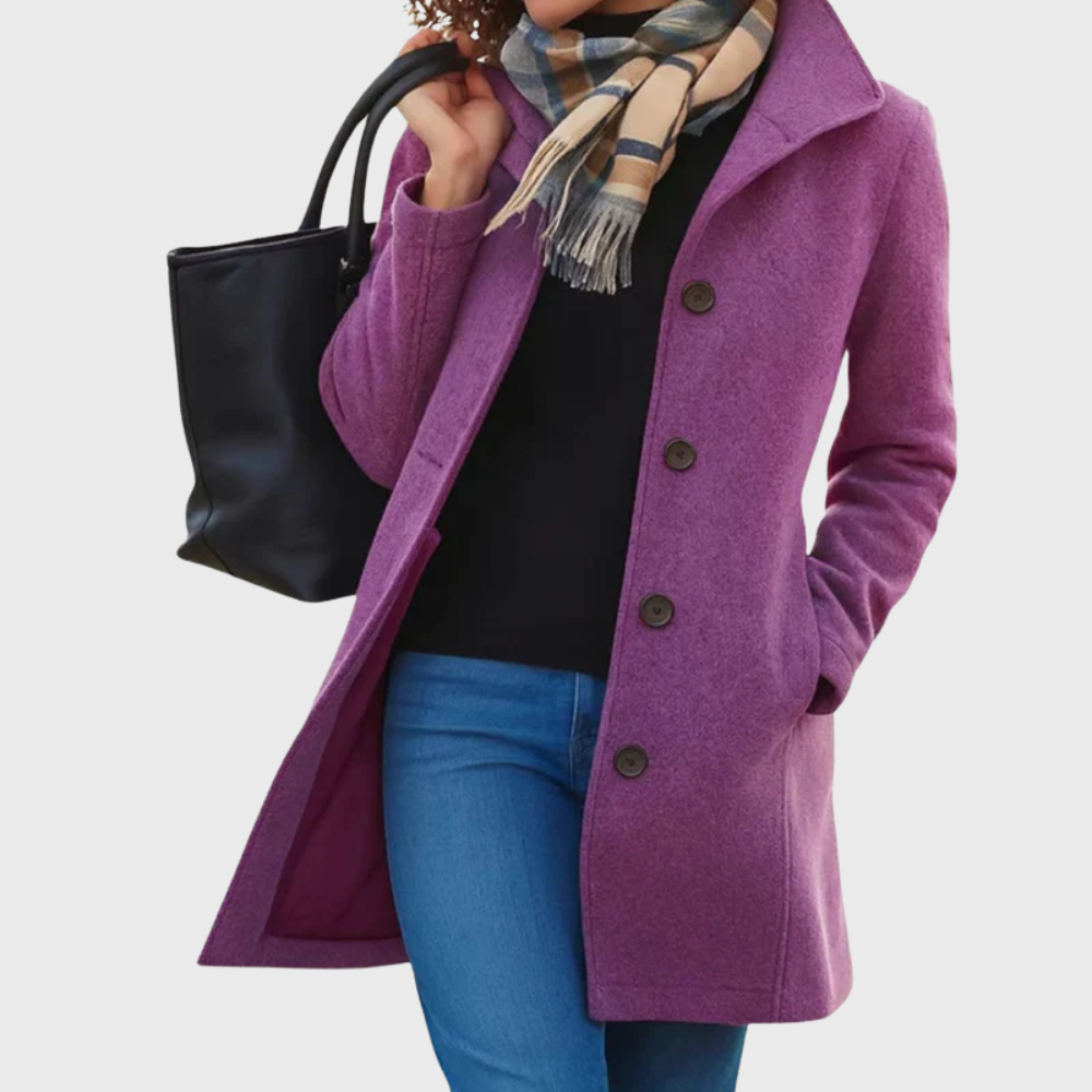 KROHN-E Damen Longline Mantel Offene Front Taschen Elegant