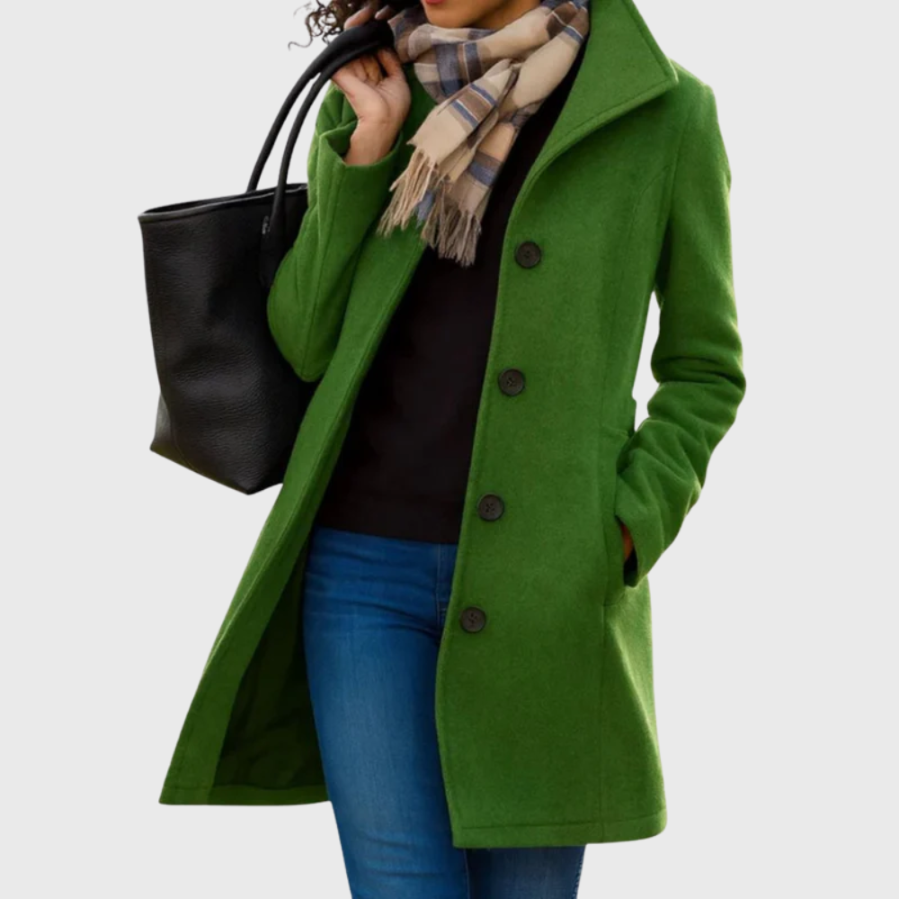 KROHN-E Damen Longline Mantel Offene Front Taschen Elegant