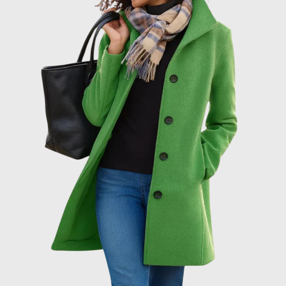 KROHN-E Damen Longline Mantel Offene Front Taschen Elegant