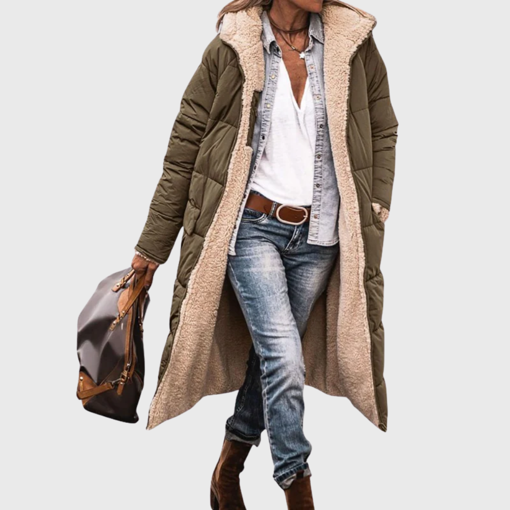 KROHN-E Damen wendbare Steppjacke gefüttert vielseitiger Stil