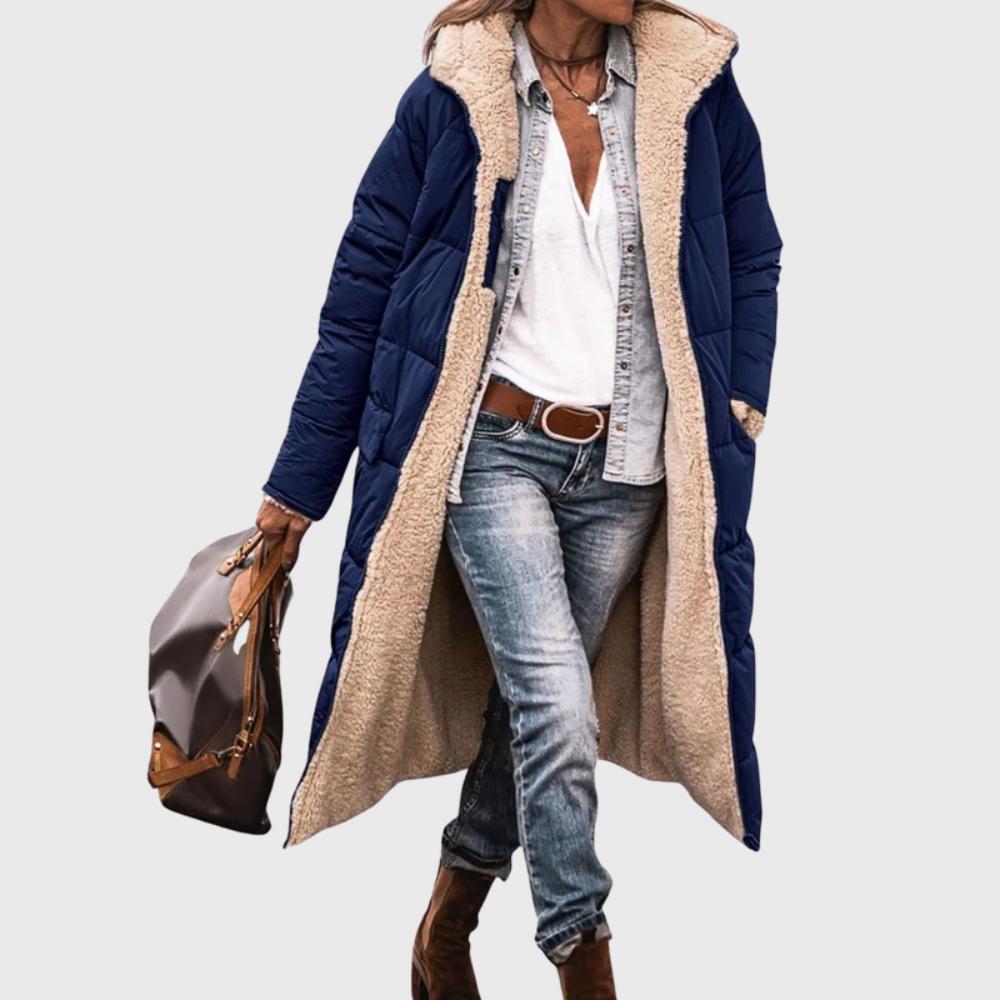 KROHN-E Damen wendbare Steppjacke gefüttert vielseitiger Stil