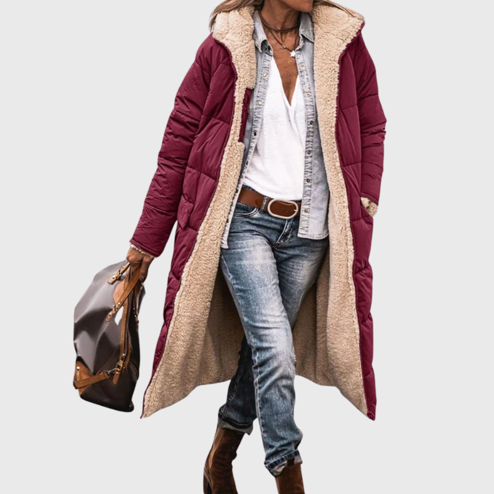 KROHN-E Damen wendbare Steppjacke gefüttert vielseitiger Stil
