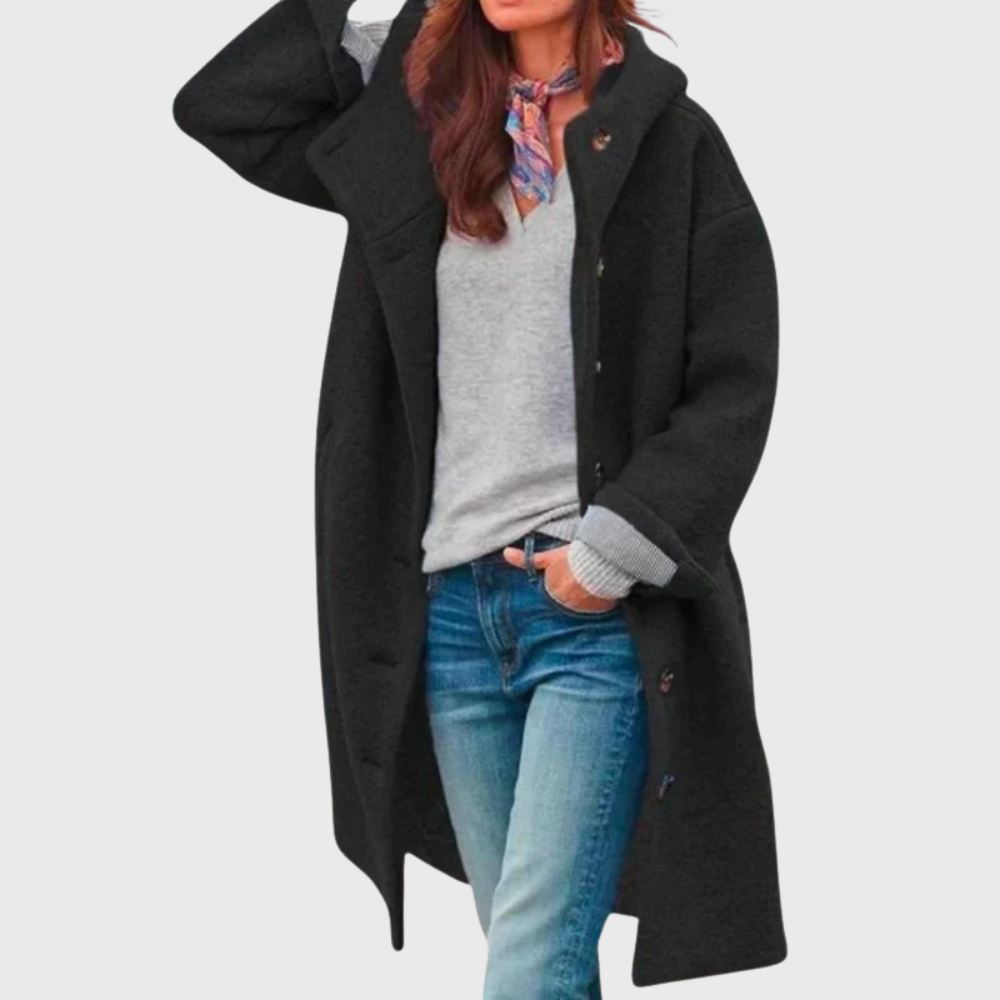 KROHN-E Damen Classic Coat Zeitloses Design Vielseitig