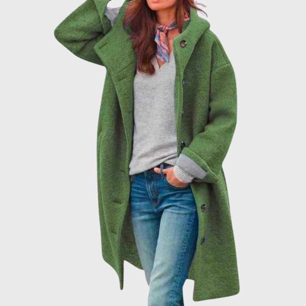 KROHN-E Damen Classic Coat Zeitloses Design Vielseitig