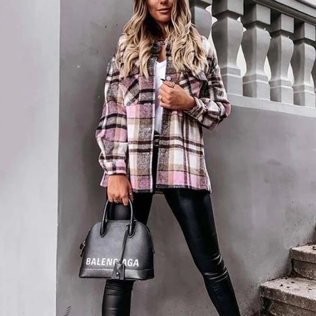 Krohn-e | Herbstjacke mit Kariertem Muster