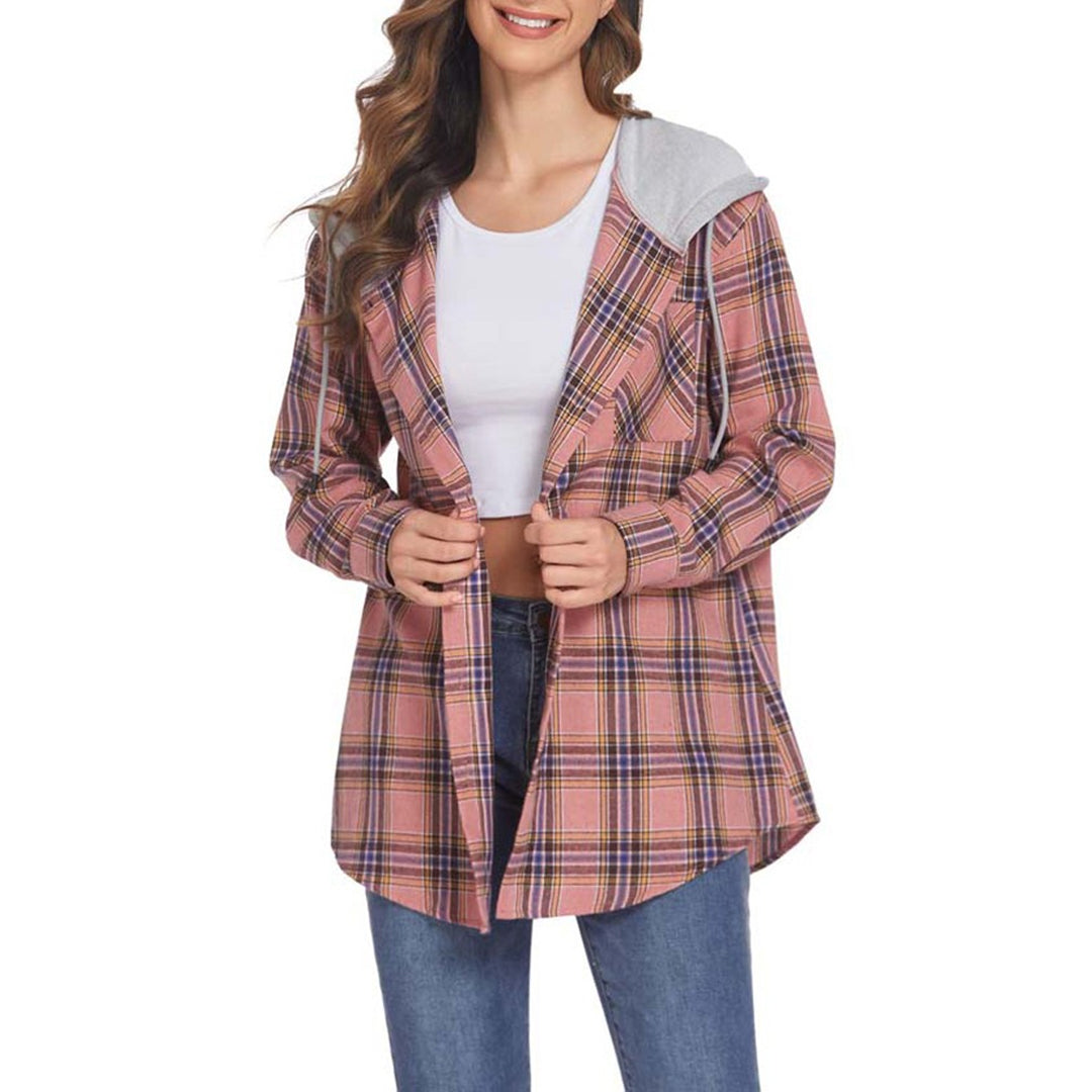 Krohn-e | Karierte Hemd mit Kapuze und Knöpfen Baumwolle/polyester Lässig und Trendy