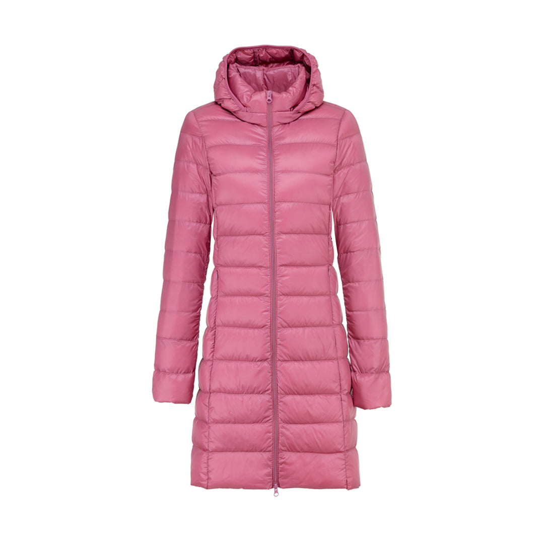 Krohn-e | Steppjacke mit Kapuze für Damen - Lang