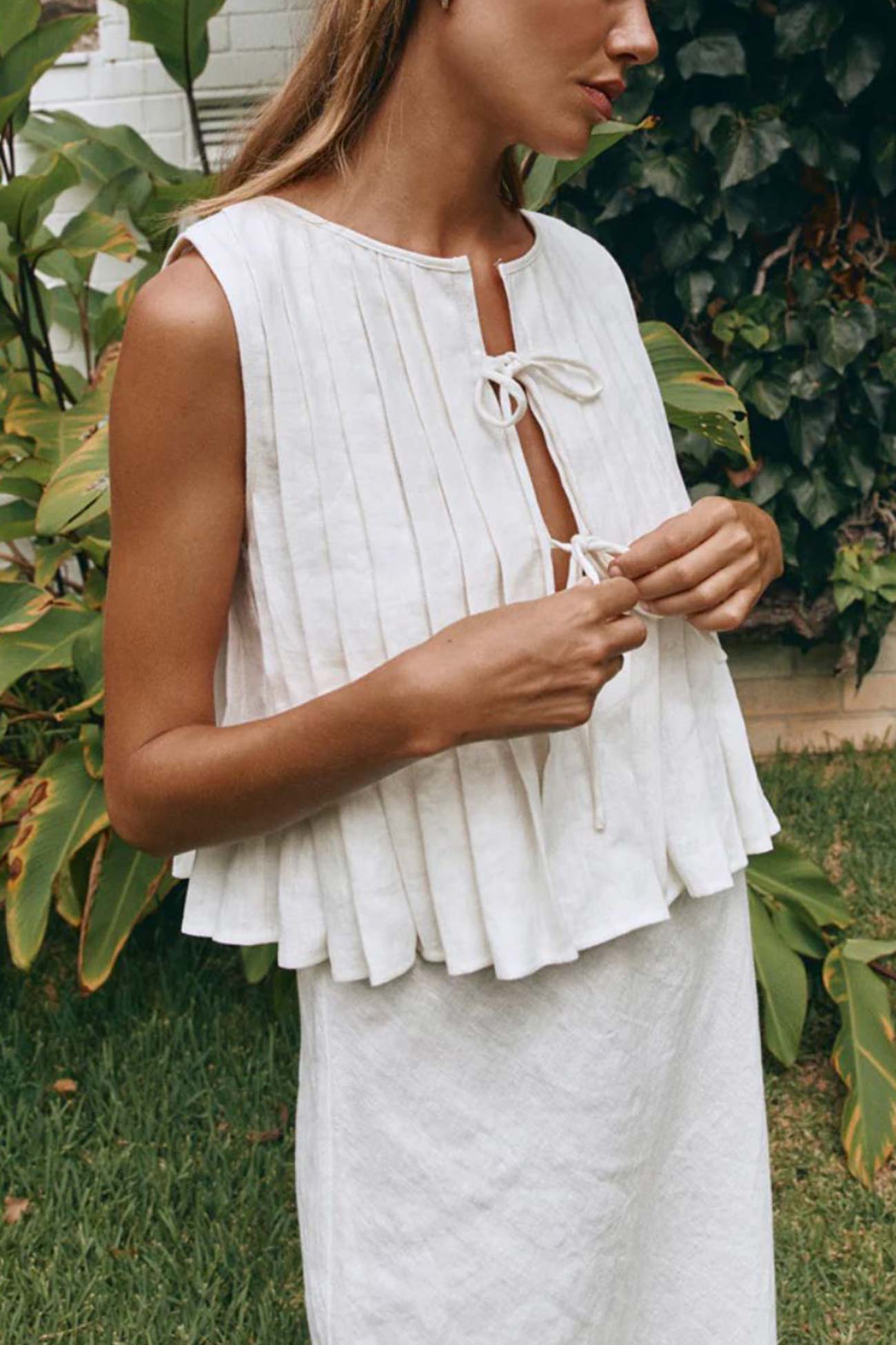 Baumwolle-Leinen Tanktop von Fudus