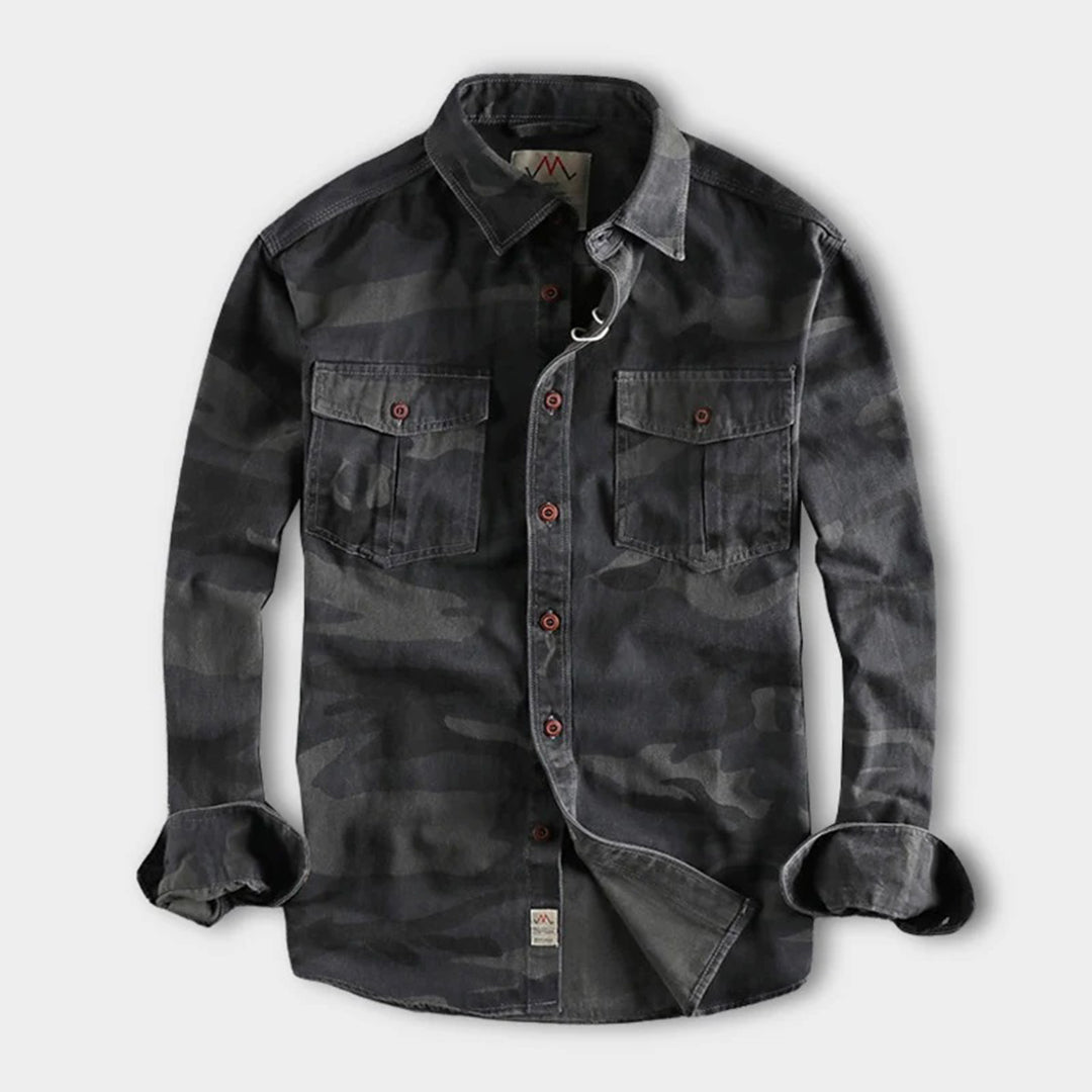 Strapazierfähiges Herren-Langarmhemd im Camouflage-Design