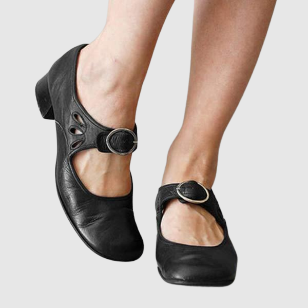 KROHN-E Damen Chelsea-Boots Klassisch Schwarz
