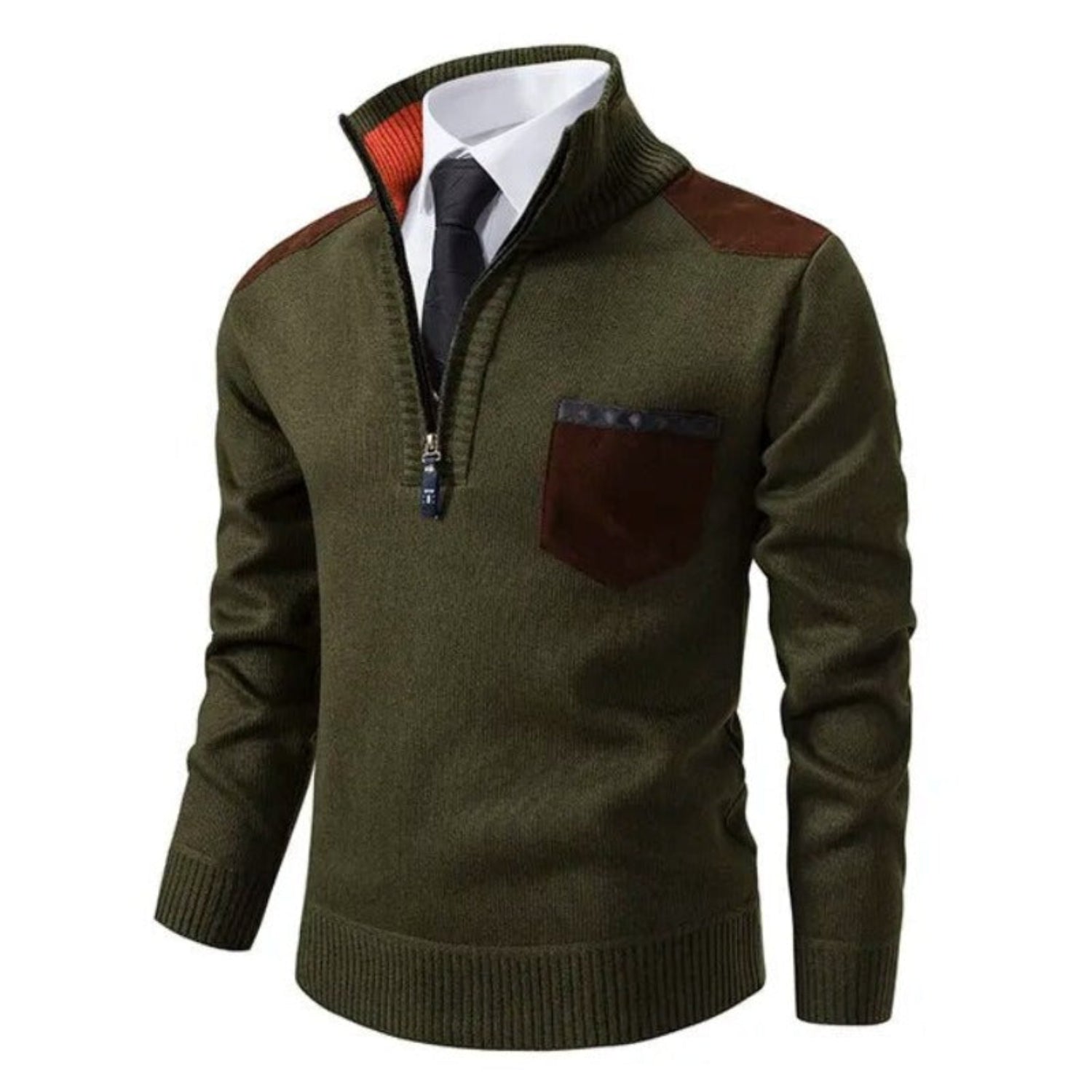 Krohn-e | Herren Halbzip Pullover