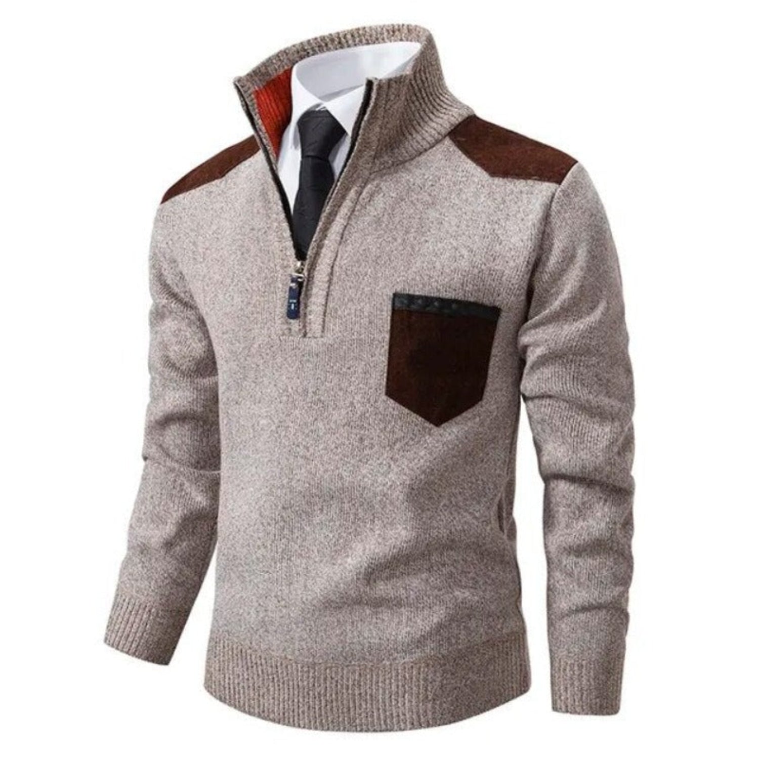 Krohn-e | Herren Halbzip Pullover