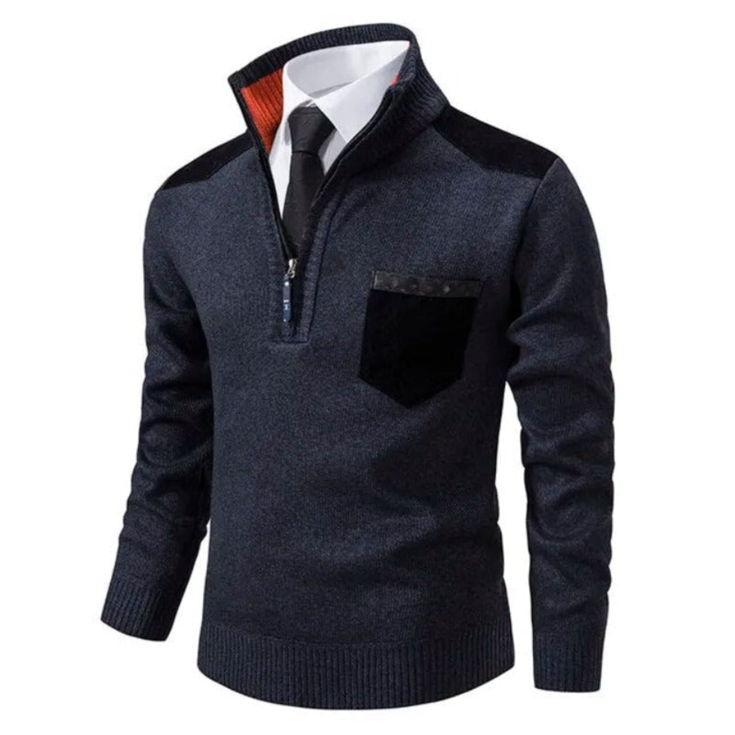 Krohn-e | Herren Halbzip Pullover