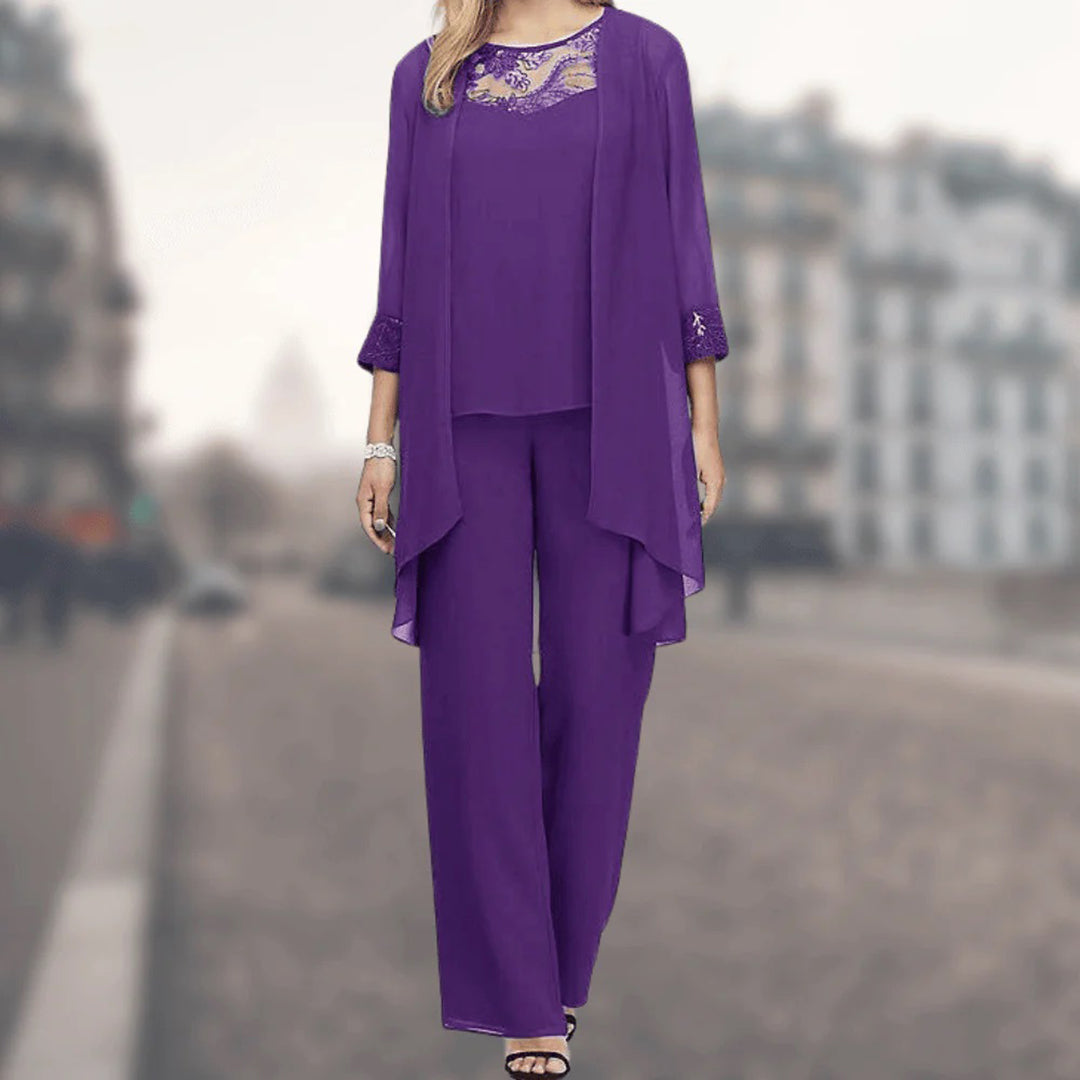 Stilvolles dreiteiliges Strickjacken-Ensemble - Constanz