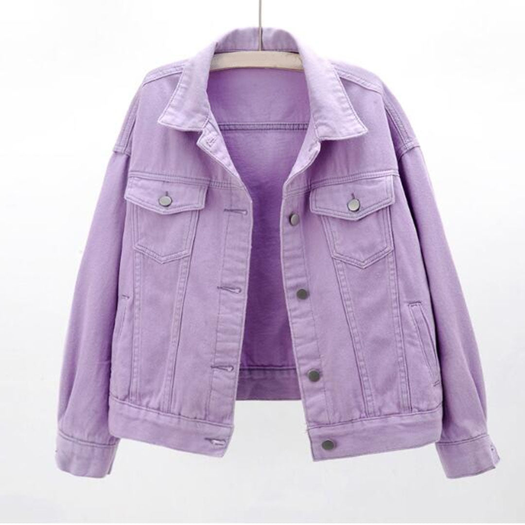 Krohn-e | Lässige Denimjacke Baumwolle Klassisch und Zeitlos