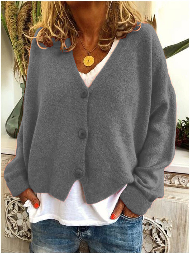 Krohn-e | Lässige Cardigan mit Knopfleiste Weich und Warm Entspannte Alltagsstil