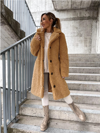 Krohn-e | Damen Winter Lange Mantel - Langarm