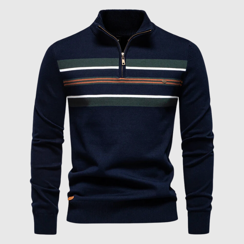 Herrenpullover mit Reißverschluss im modernen Design