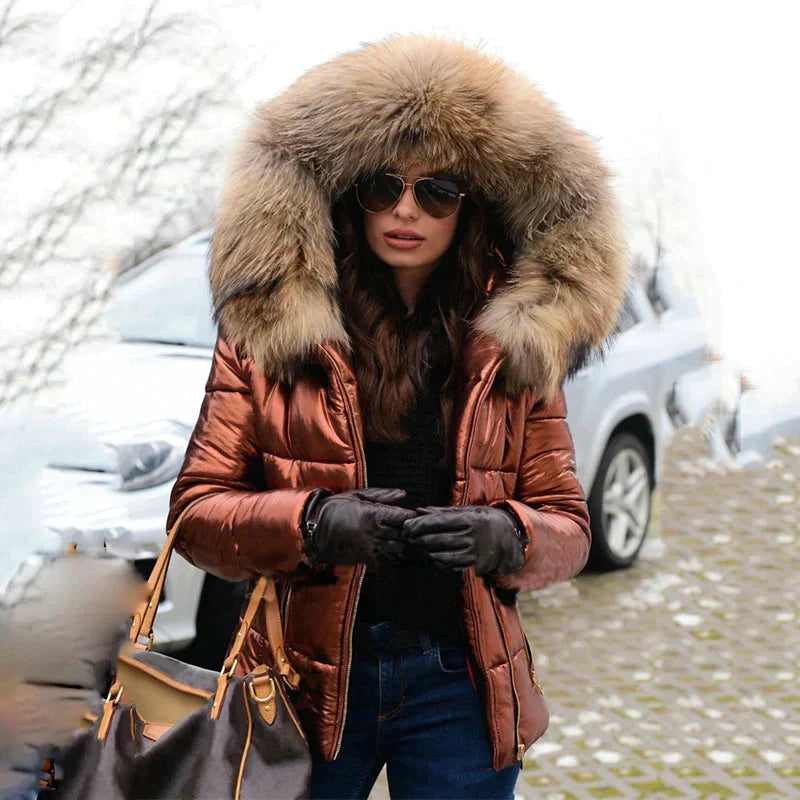 Krohn-e | Winterjacke mit Kapuze aus Fell