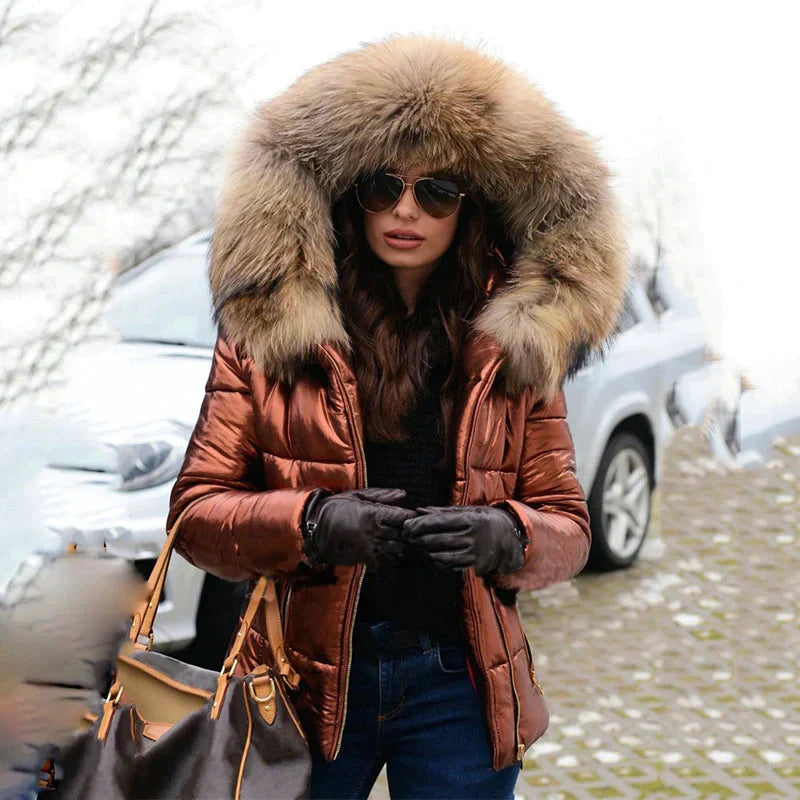 Krohn-e | Winterjacke mit Kapuze aus Pelz