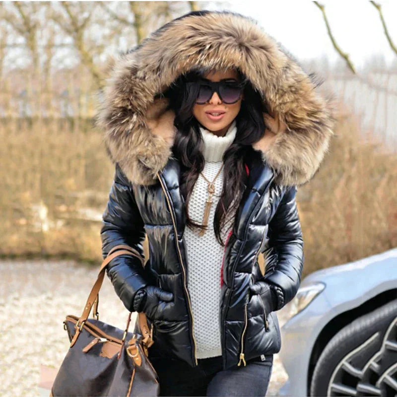Krohn-e | Winterjacke mit Kapuze aus Pelz