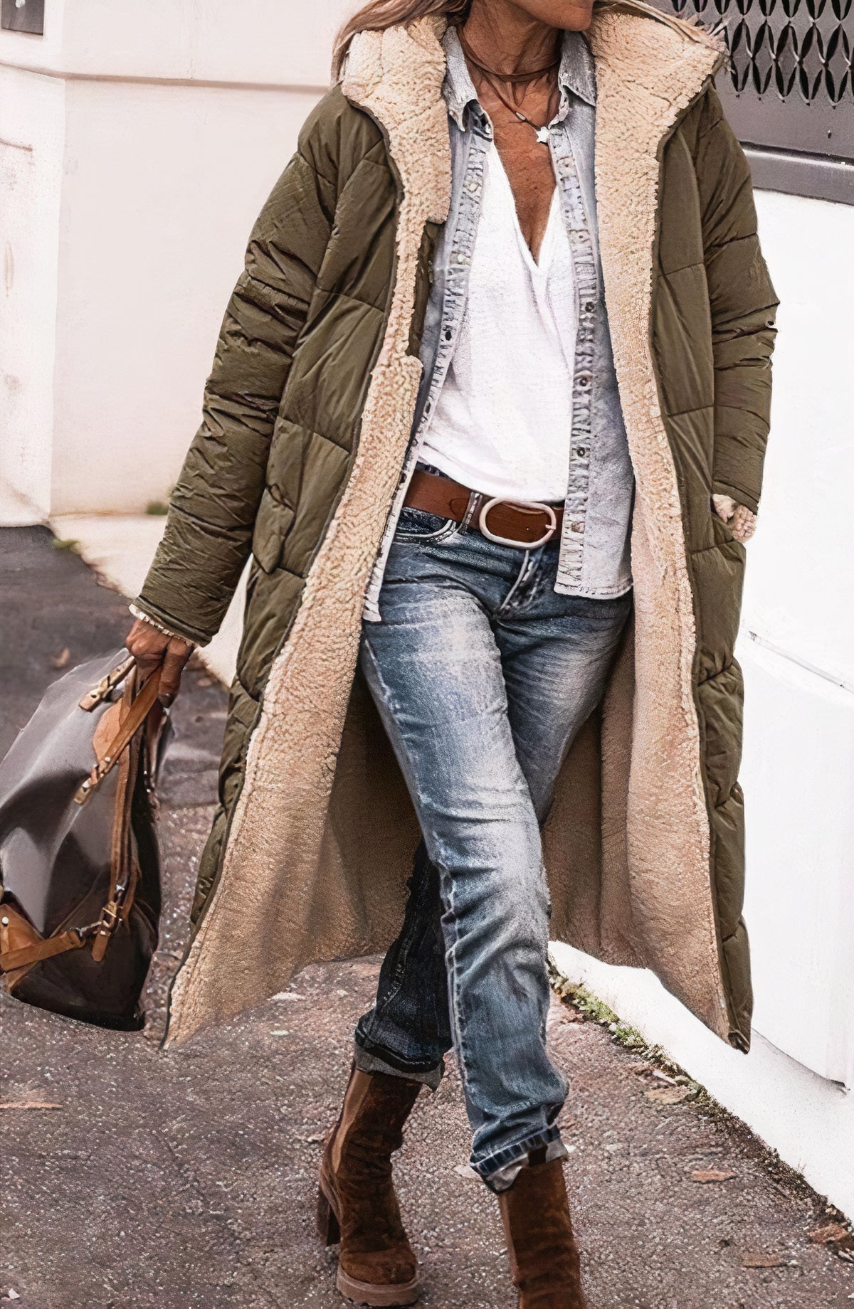 Riny Wende-Fleecejacke - Lang